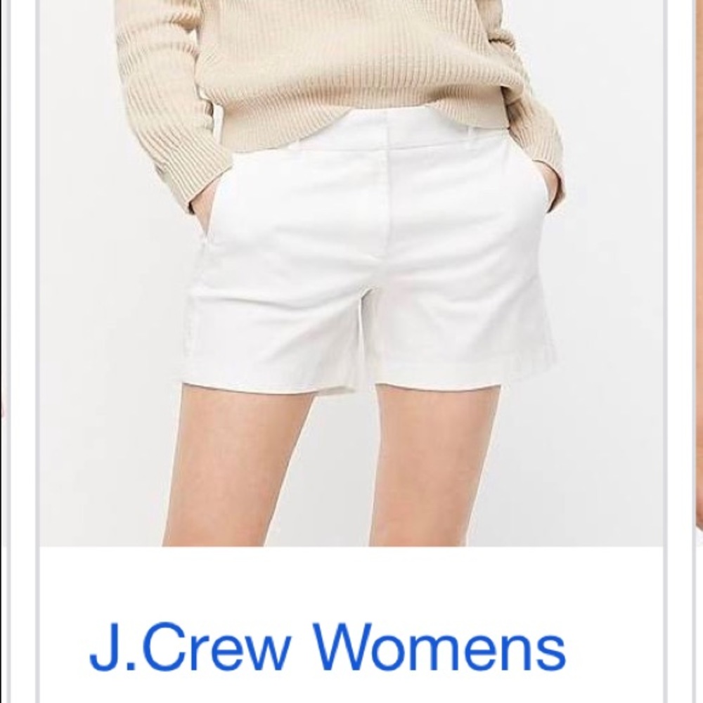 J Crew white chino shorts - never worn